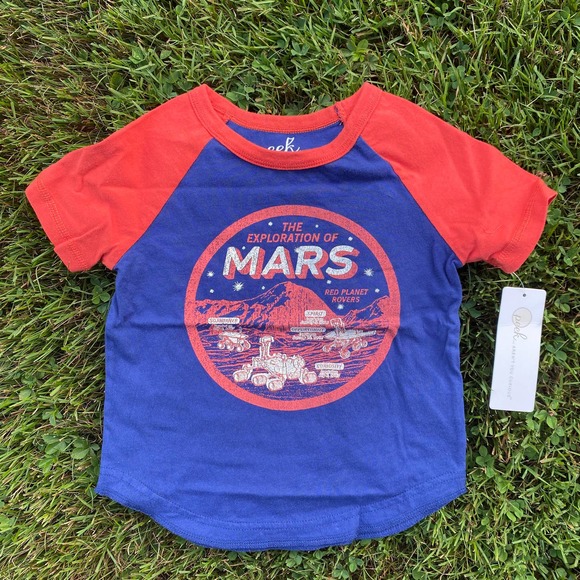 NWT Peek Aren’t You Curious Mission to Mark Tee Short Sleeve T-Shirt (Size 2T) - Picture 4 of 7